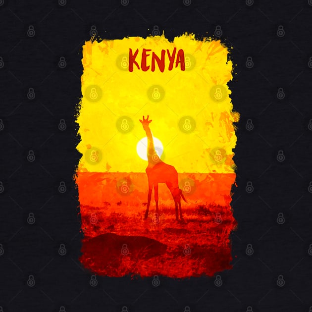 Kenya Africa city watercolor by NeedsFulfilled